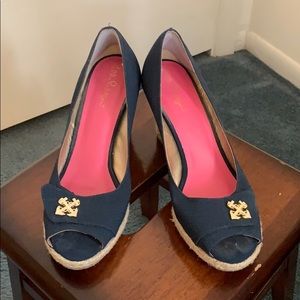 Lilly Pulitzer Resort Chic Nautical Wedges